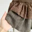 Milyfashion Khâu Hoa Kẻ Sọc Bánh Lông Tơ Váy Ngắn Eo Cao Giảm Tuổi Váy Hai Lớp Mùa Hè Phong Cách Mới Y2K QS6R
