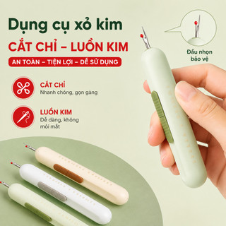 Cây Xỏ Kim & Tháo Chỉ 2in1 – Xỏ Nhanh, Cắt Chỉ Gọn, Dùng Cho May Vá Gia Đình
