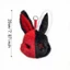 QEARY Thỏ Gothic, Mềm Mại Handmade-look Halloween Plushie, Túi Mặt Dây Chuyền Nhẹ Bền Hai Màu Khâu Bunny Xe Trang Trí