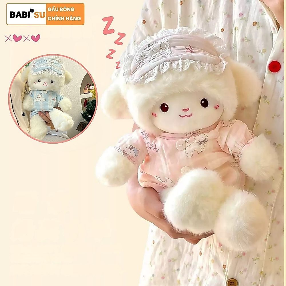 Gấu Bông Cừu Đeo Bịt Mắt Áo Ngủ Siêu Cute,Gấu Ôm Ngủ Cừu Bông Quà Tặng Cho Bé,Bạn Gái