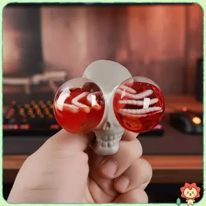Halloween Bộ Xương Đầu Bóp Đồ Chơi Mềm TPR Chất Liệu Giảm Căng Thẳng Thư Giãn Đồ Chơi Cho Trẻ Em Người Lớn Tại Nhà Văn Phòng Thời Gian Giết Người