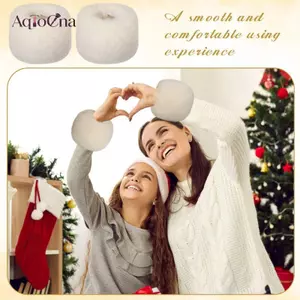 AqToCna Nữ Mùa Đông Lạnh Ấm Áp Lông Giả Co Giãn Cổ Tay Tát Trên Trang Trí Cổ Tay Vòng Tay Nữ Màu Trơn Ấm Cánh Tay Sang Trọng Bảo Vệ Cổ Tay AqToCna
