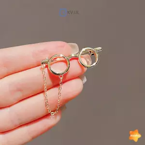 Khung Kính Sáng Tạo Kim Loại Trâm Cài Kính Mát sel Dây Xích Ve Áo Pin Hoạt Hình Bapa Quần Áo Huy Hiệu Corsage Trang Sức Thời Trang Quà Tặng Mới
