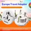 Luckyew 1 Cái Chất Lượng Cao Đa Năng AU US UK CN Sang EU KR Wall Soet EU Plug Adapter 16A 250V Du Lịch Adapter Chuyển Đổi 2 Tròn Soet TQ