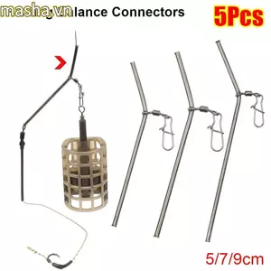 Bộ 5 Cân Bằng Ống Đồng, Đầu Nối Cân Bằng Câu Cá Bằng Đồng 5 / 7 / 9cm, Chống Ăn Boom Phong Cách Nhỏ Câu Cá Phụ Kiện Cá