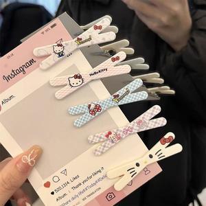 mái Mèo hello kitty dễ thương cho bé gái, kẹp tóc mái hình hoạt hình dấu X, kẹp tóc