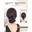 Low Bun Tóc Giả Kẹp Tóc Bun Lộn Xộn Tóc Thẳng Nối Dài Cho Dễ Dàng Updo Móng Vuốt Tổng Hợp Xộn Tóc Bun Dành Cho Nữ