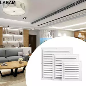 Vỏ thông gió LAKAM, Vỏ hệ thống không khí Màn hình sưởi ấm Lỗ thông hơi Tấm lưới tản nhiệt lỗ thông hơi, 100 / 150 / 200 / 250 / 300 / 400mm 200 * 300mm / 200 * 400mm Cửa sổ hợp kim nhôm Lỗ thông hơi vuông