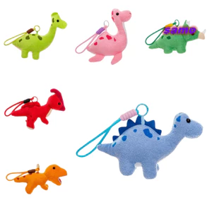 Móc khóa sang trọng khủng Long SAMO, Móc khóa động vật mặt dây chuyền túi 17cm, Chất lượng cao Tyrannosaurus Rex Phim hoạt hình khủng Long cổ dài Đồ chơi động vật nhồi bông Quà tặng sinh nhật