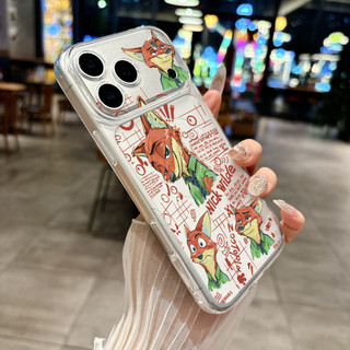 Ốp Lưng IPhone 13 15 11 17 16 12 14 ProMax Hình cáo và thỏ 7 8Plus XR X XS Max