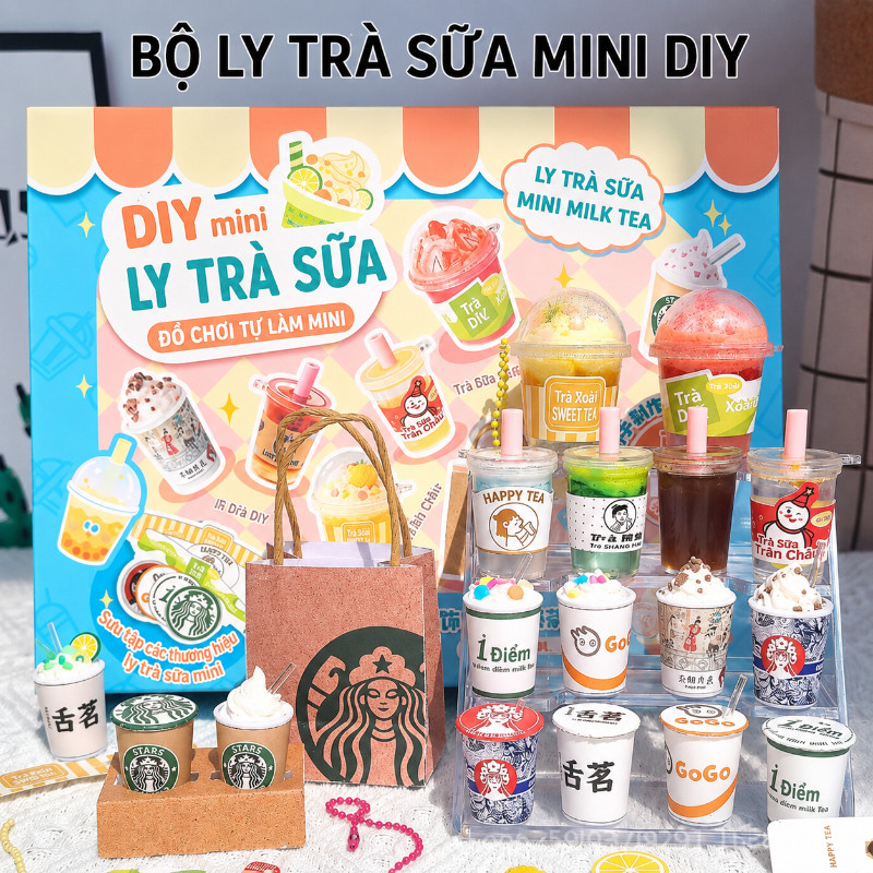 Bộ đồ Chơi Trà Sữa Ngọc Trai Mini DIY,Nhiều Mẫu Mã Màu Sắc,quà Sinh Nhật Dễ Thương Cho Bé Gái