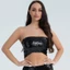 Pealike quây Crop Glitter Sequins Tube Party Clubwear Stretch Bandeau