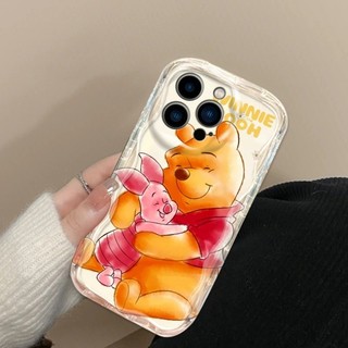 Dành Cho infinix Hot 50i 40 30i 30 Chơi Smart 8 9 Note 12 30 Pro G96 Winnie The Pooh Tiger Pig Vỏ Sóng 3D Dễ Thương Ốp điện thoại Mềm