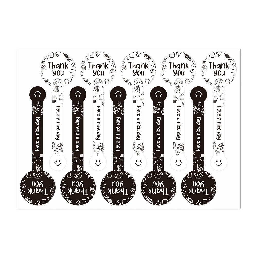 Sticker thank you TE75 set 100 tem cảm ơn đẹp dùng cho hộp túi sản phẩm