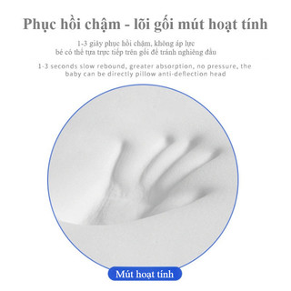 【BabyJoy】Gối Chống Bẹp Méo Đầu Cho Bé Sơ Sinh 0-18 tháng,Gối Ngủ Cho Bé,Gối Lõi mút hoạt tính,Chống méo đầu, bẹp đầu