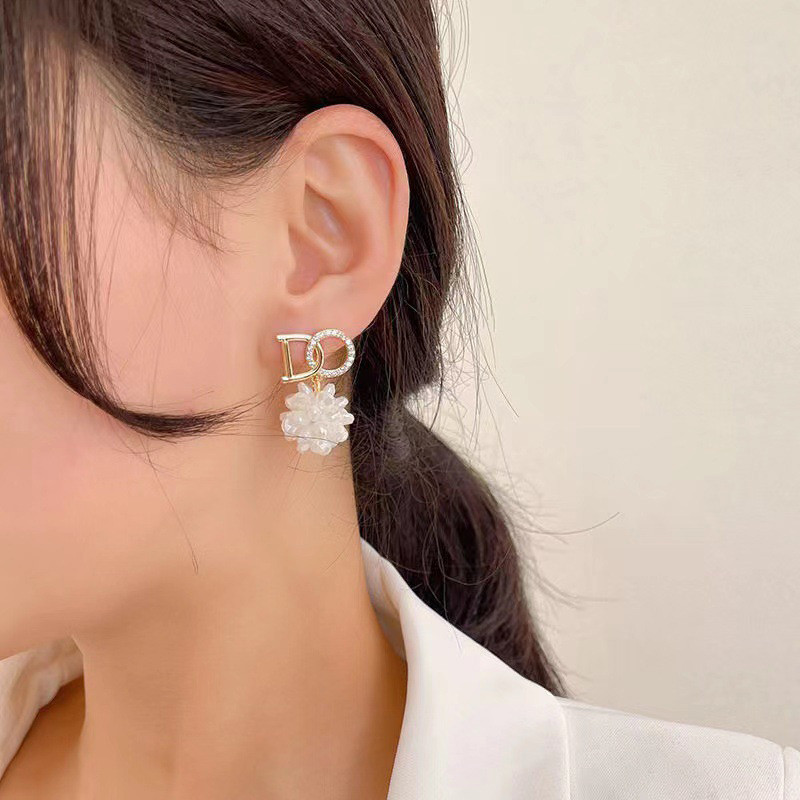 Bông tai bạc s925 phong cách Hàn Quốc, họa tiết hoa thời trang