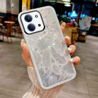 Ốp Điện Thoại Cho Oppo A6 Pro A6X A6s A6T Pro 5G 4G 2025 Lấp Lánh Lông Vũ Silicon Chống Sốc Vỏ Bảo Vệ Ống Kính Máy Ảnh Ốp Lưng