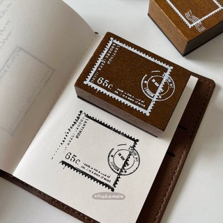 Con dấu gỗ khung stamp retro Back in Time