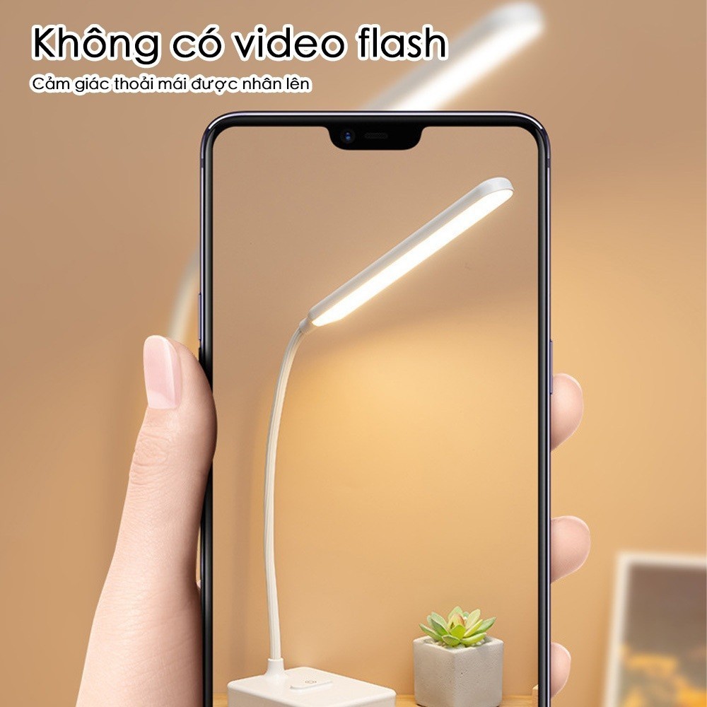 Đèn Học Để Bàn Pin Tích Điện Chống Cận LED 3 Màu Ánh Sáng  Đọc Sách Cảm Ứng led đèn led Bóng đèn bàn