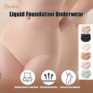 『Brelira』Quần lót liền mạch vô hình kháng khuẩn Quần lót tập yoga nhẹ không để lại vết hằn Màu da Cạp vừa thoáng khí thoải mái     Đồ lót