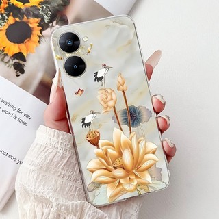 Vỏ Mới Cho Realme V30 V30T Ốp Lưng RMX3619 RMX3618 Vỏ Chống Sốc Hoa Nhiều Màu Sắc Nơ Mềm Cho RealmeV30 Ốp Lưng