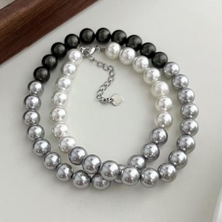 [ DAISYN ] N1012 vòng cổ ngọc trai mix đen xám cho nữ, dây chuyền ngọc trai nhân tạo , chuỗi hạt ngọc