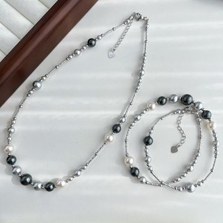 [ DAISYN ] N1059 vòng cổ ngọc xám đen sang trọng , dây chuyền ngọc trai nhân tạo , chuỗi hạt ngọc