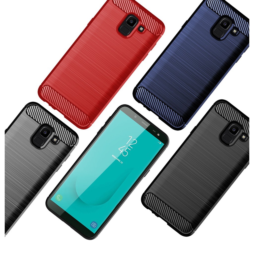TPU Dễ Thương Samsung Galaxy J6 2018 Vỏ Giáp Sợi Carbon Mềm Silicon Ốp điện thoại Samsung J62018