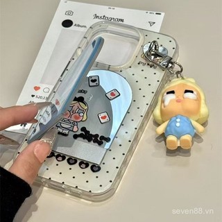 Ốp Điện Thoại Thích Hợp Cho iPhone Phong Cách Hàn Quốc ins Chấm Bi Khóc Cửa Sổ Cho Bé Bề Mặt Gương Lật 17 / 16 / 15promax / 14 Phong Cách Mới 13 / 12 / 11pro Niche xsmax / xr Sáng Tạo Chống Sốc Lỗ Lớn Bao Gồm Tất Cả Vỏ Bảo Vệ 0W0E