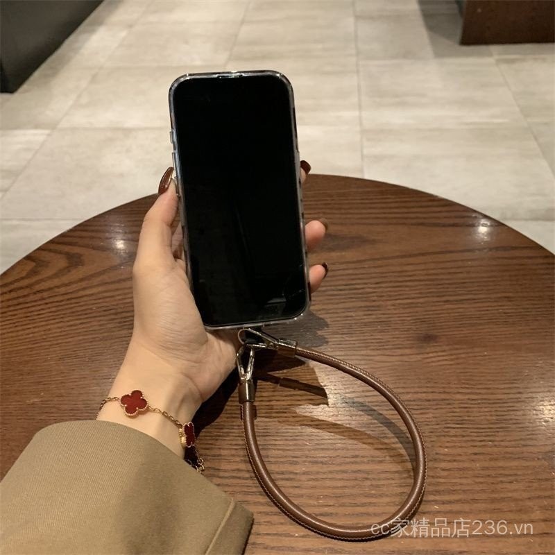 Giá đỡ in hình da báo màu hổ phách cao cấp Thích hợp cho vỏ điện thoại iPhone17PROMAX Phong cách mới 16 / 15 / 14 Niche 13