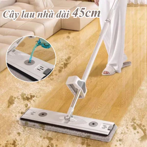 Bộ Lau Nhà Tự Vắt Thông Minh - 45x12cm, Siêu thấm hút, Vải Microfiber Cao Cấp, Sạch sẽ và hiệu quả