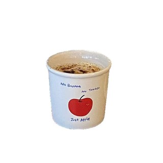 Ins Tay Màu Đỏ Táo Gốm Cốc Đơn Giản Dễ Thương Lật Uống Cốc Cầm Tay Hộ Gia Đình Cặp Đôi Cà Phê GIUP