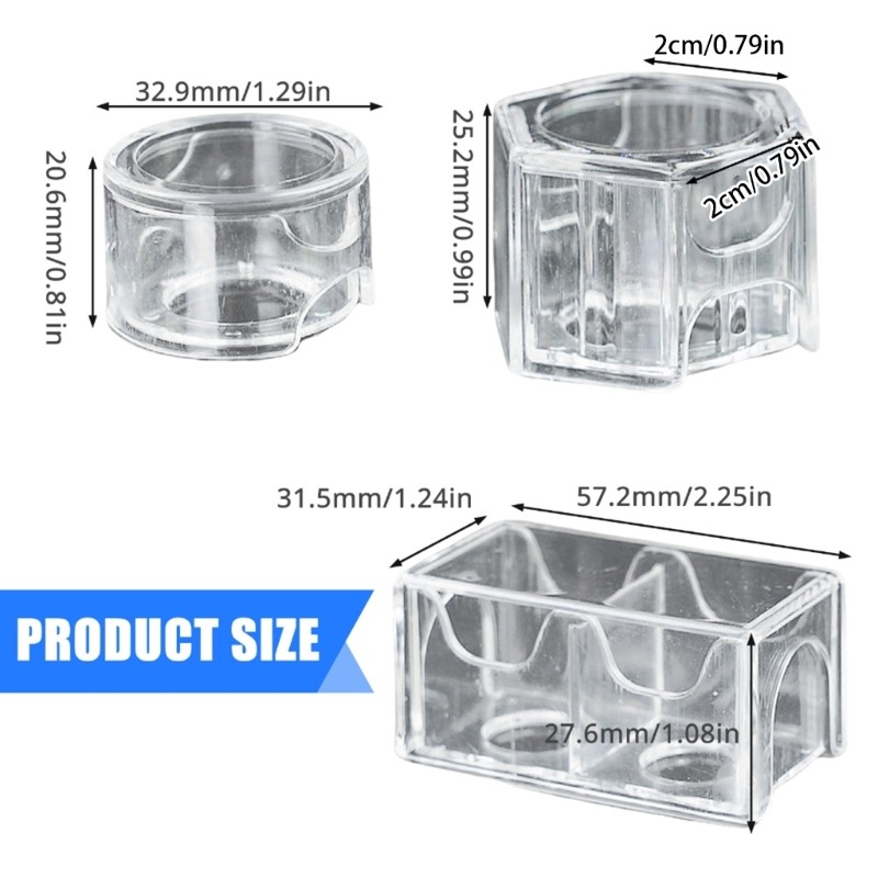 OXXGGKAO Acrylic Antifoouling Bida Phấn Hộp Đựng Phấn Bida Trong Suốt