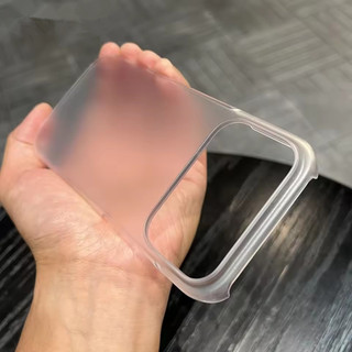[JLK] Ốp lưng không khung trong suốt siêu mỏng mờ cho iPhone 17 12 Mini 11 15 16 Pro Max 13 14 Plus 17pro 17 Vỏ PC không viền khí