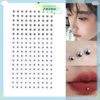 ZMONH Miếng Dán Giả Mũi Stud Tự Dính Kim Cương Giả Không Xuyên Mắt Tai Mặt Trang Sức Cơ Thể Cho Nữ Miếng Dán Pha Lê