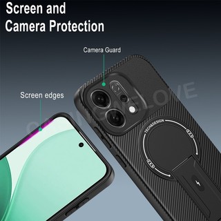 Ốp Điện Thoại Cho Oppo Reno14 Reno 14 13 15 Pro 14F 14FS Reno15 15F Pro Max 5G 2025 Giá Đỡ Da Từ Tính Vỏ Điện Thoại Chống Sốc Ốp Lưng Cứng