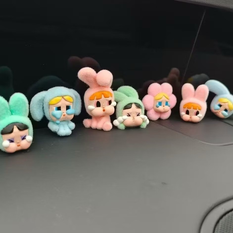 Pop Mart CRYBABY x Powerpuff Girls Series Crying Baby Shoes Flower, phụ kiện lỗ khóa giày có thể tháo rời, thích hợp cho cá sấu, hoa