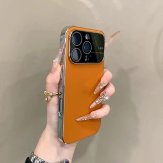 Ốp điện thoại di động cửa sổ lớn mờ mạ cao cấp cho iPhone17 16 15 14 13 Pro Max bảo vệ camera chống sốc chống rơi mặt sau cứng