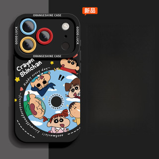 Ốp điện thoại đầu CD Shin-chan cho iPhone17 / 16 / 15 / 14 / 13 / MINI / 12 / 11 / Pro MAX / X / XS / XR / 7 / 8 / 6 Vỏ bảo vệ toàn diện bằng silicon lỏng chống sốc và chống rơi