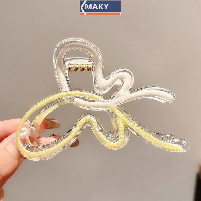 Onetimingcool Màu Gradient Kẹp Tóc Cho Nữ Hairgrips Acrylic Vuốt Tóc Kẹp Tóc Phụ Kiện Tóc Thanh Lịch Bé Gái Mũ VN
