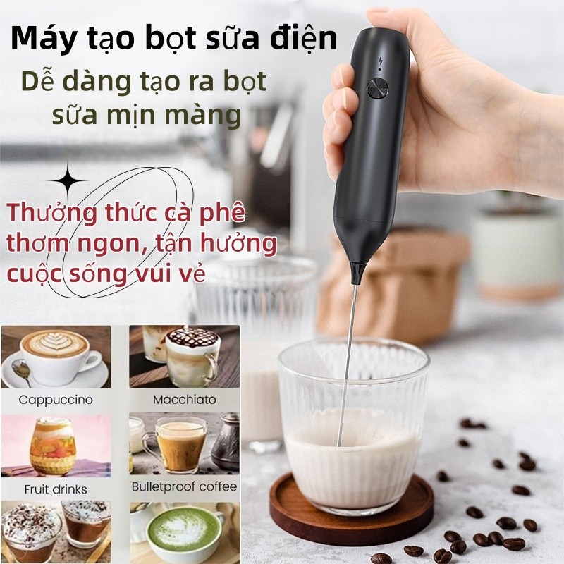 Máy đánh sữa điện, máy đánh cà phê điện cầm tay, máy đánh trứng sáng tạo, đánh cà phê điện