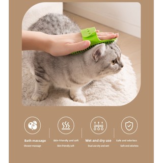 Đa Năng Silicon Thú Cưng Lược Tắm Găng Tay Massage Chân Bàn Chà Dụng Cụ Tiện Dụng