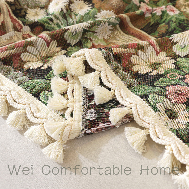 2025 Phong Cách Mới Phong Cách Châu Âu Cao Cấp Sofa Bao Vải Bốn Mùa Đa Năng Bao Gồm Tất Cả Jacquard Một Toàn Bộ Sofa Bao Chăn Khăn
