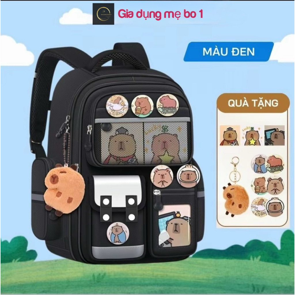 [TẶNG Quà ] Balo Capi chống gù, cặp đi học cho bé tiểu học lớp 1-6, balo học sinh chống nước
