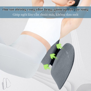 Đệm Tựa Lưng văn phòng Ghế Công Thái Học IKEA Mama Chính Hãng Ngồi Chuẩn Tư Thế Chống Gù Êm Ái Bảo Vệ Cột Sống