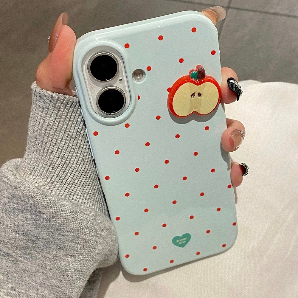 Ốp điện thoại mềm 3D Fruit Dots cho iPhone 17ProMax 16 15 14 13 12 Vỏ bảo vệ chống sốc