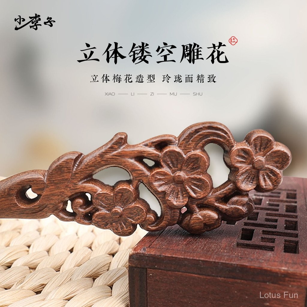 Vẻ Đẹp Tự Nhiên - Kẹp Tóc Lụa Vàng Đàn Hương Phong Cách Cổ Điển, Quà Tặng Perfect Cho Cô Gái