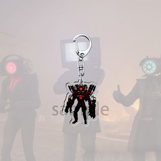 Cool Anime Skibidi Toilet Acrylic Keychain Keyring Figure Skibidi Dop Toy Pendant For Men Women Backpack Funny Jewelry