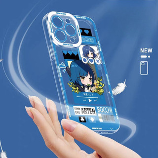 Ốp Điện Thoại Cho IPhone 16E 16 Pro Max 6 6S 7 8 Plus X XS MAX XR SE4 Anime Dễ Thương Bocchi The Rock Silicone Mềm Hoạt Hình Trong Suốt