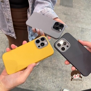 Ốp điện thoại giả da đơn giản cho Xiaomi Poco C71 Redmi Turbo 4 3 Pro Mạ khung máy ảnh Vỏ mềm